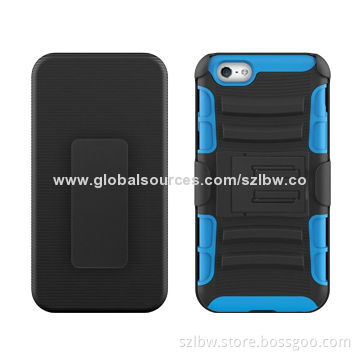 3 In 1 Super Combo Case for iPhone 6 with Hybrid Impact Rugged Combo Belt Clip Holster Kickstand